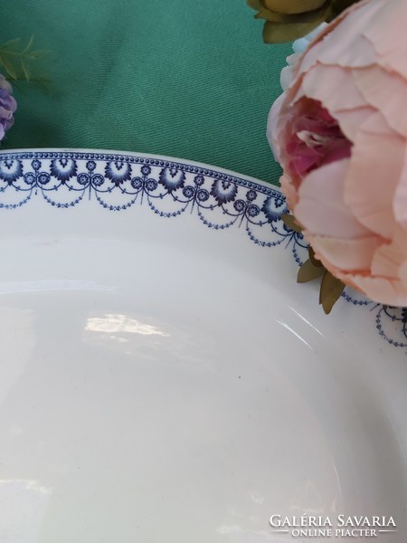 Beautiful bwm & co cauldon maggiore england english faience rare collector blue roast bowl
