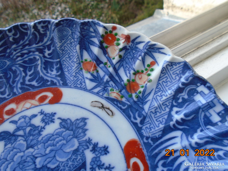 19. No. koransha with orchid sign, fukagawa arita with mythical phoenix bird, Japanese decorative bowl with landscape