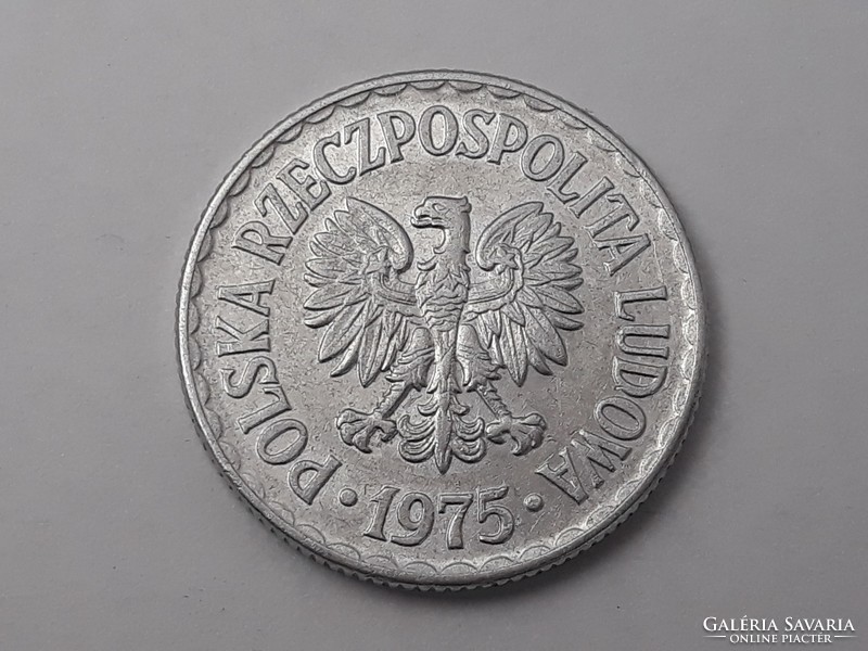 Lengyelország 1 Zloty 1975 érme - Lengyel 1 ZL 1975 külföldi pénzérme