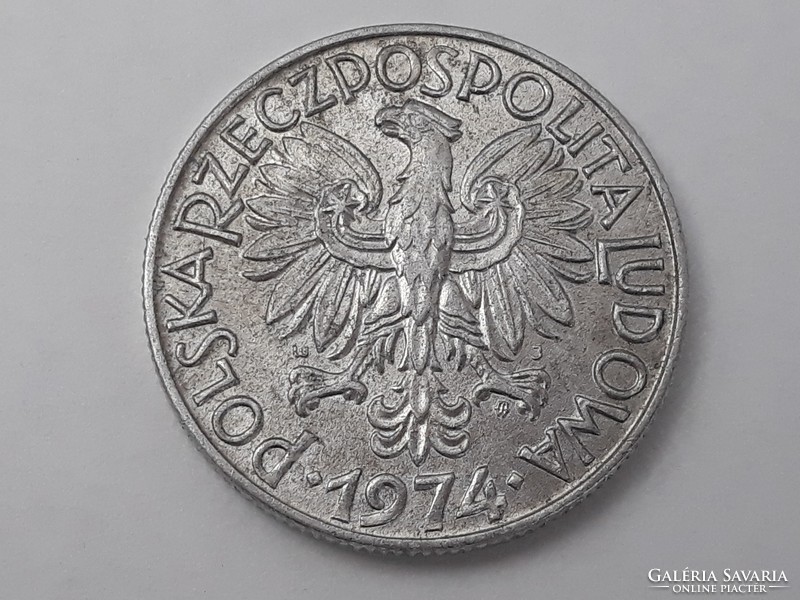 Lengyelország 5 Zloty 1974 érme - Lengyel 5 ZL 1974 külföldi pénzérme