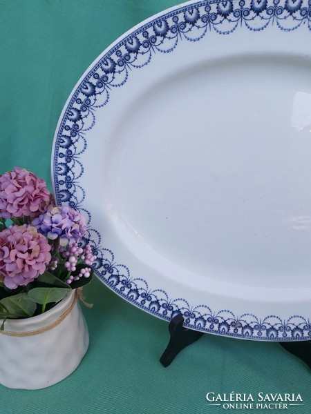 Beautiful bwm & co cauldon maggiore england english faience rare collector blue roast bowl