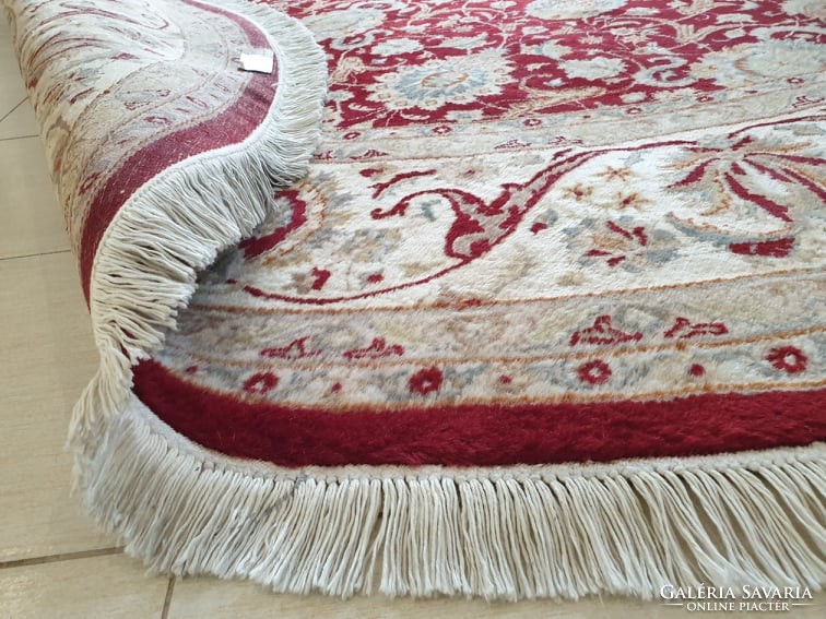 Original afghan ziegler pattern circle 245 cm hand-knotted wool persian rug ff_03