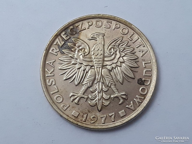 Poland 2 zloty 1977 coin - Polish 2 zloty 1977 foreign coin