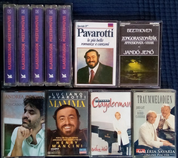 Pre-recorded cassettes; 11 pieces, classical music