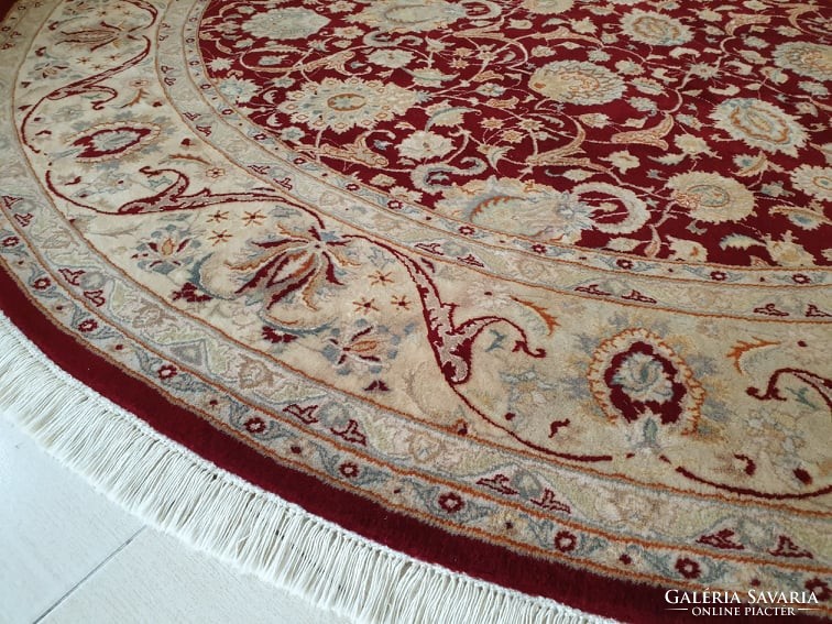 Eredeti afgán ziegler minta kör 245 cm kézi csomós gyapjú perzsa szőnyeg FF_03