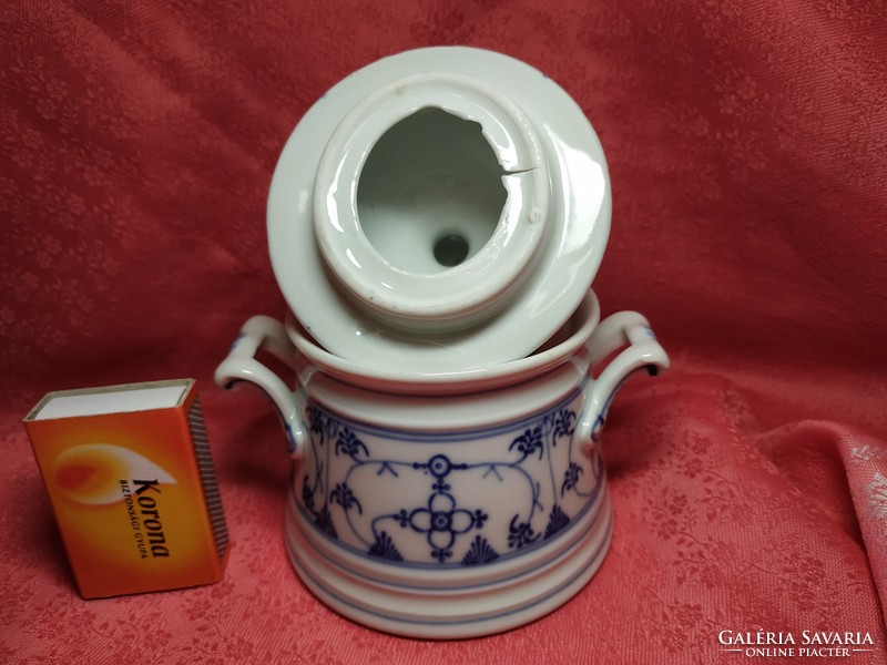 Immortelle patterned porcelain sugar bowl