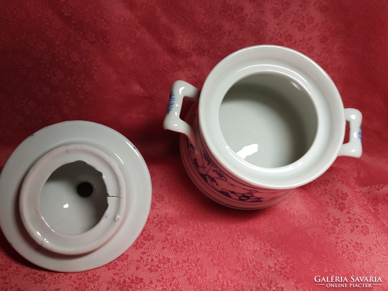 Immortelle patterned porcelain sugar bowl