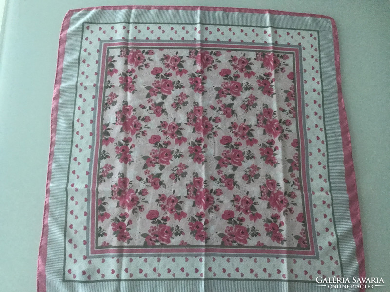 Pink scarf, delicate soft, 66 x 66 cm