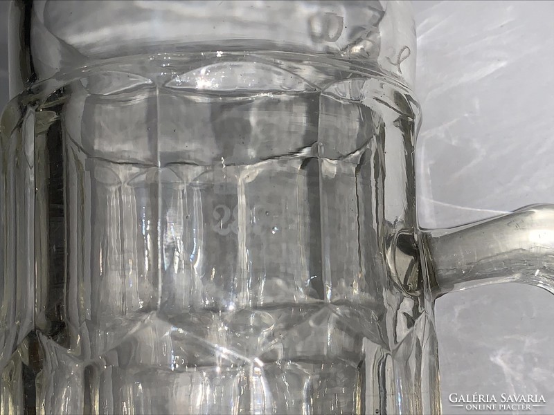 Antique glass jar, half liter, crown certified
