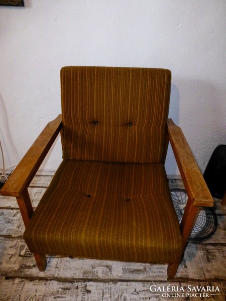 Retro, vintage, mid-century, design brown color armchair