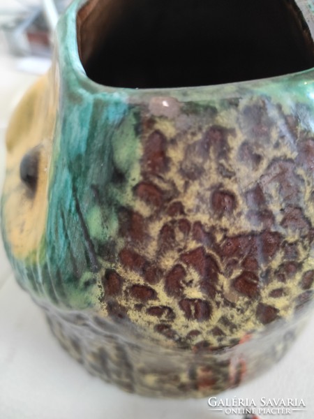 Art deco, retro style colorful signal vase, beautiful design, owl vase ceramic. Safe ceramic!