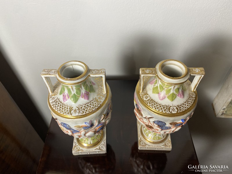 19.Sz. Couple with antique Herend urn vase