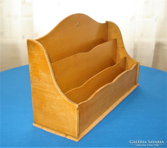 Art deco, wooden table file and letter holder (1920-1940)