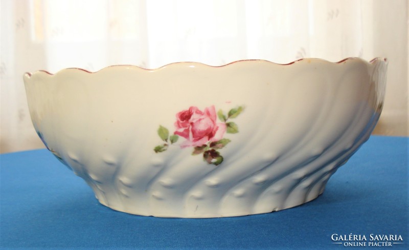 Antique, rosy, mz altrohlau soup, comma, wall bowl (early 1900s)