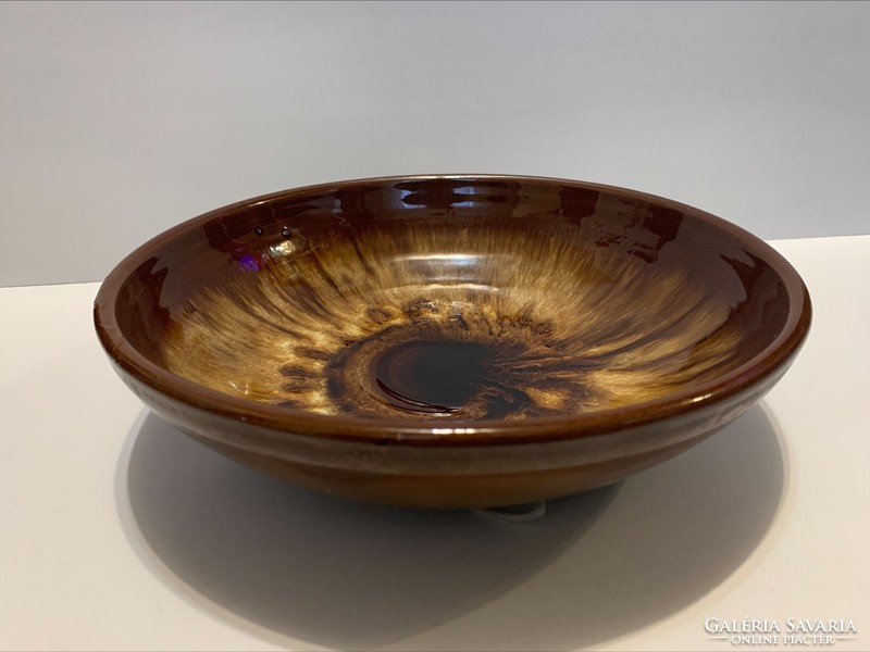 Large ceramic bowl marked with applied arts, 28 cm. Beautiful!