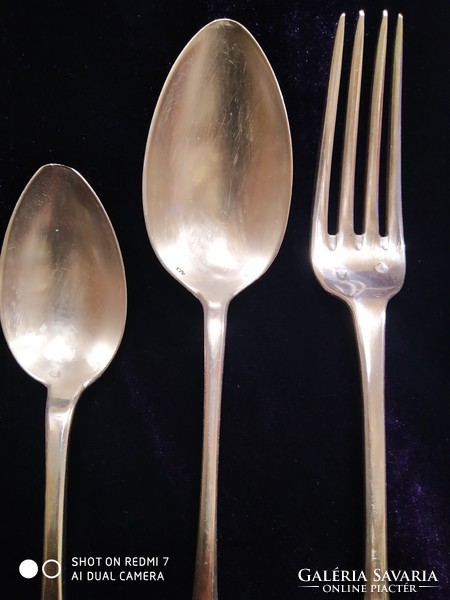 Silver (800 diana) English cutlery set (4pcs.)