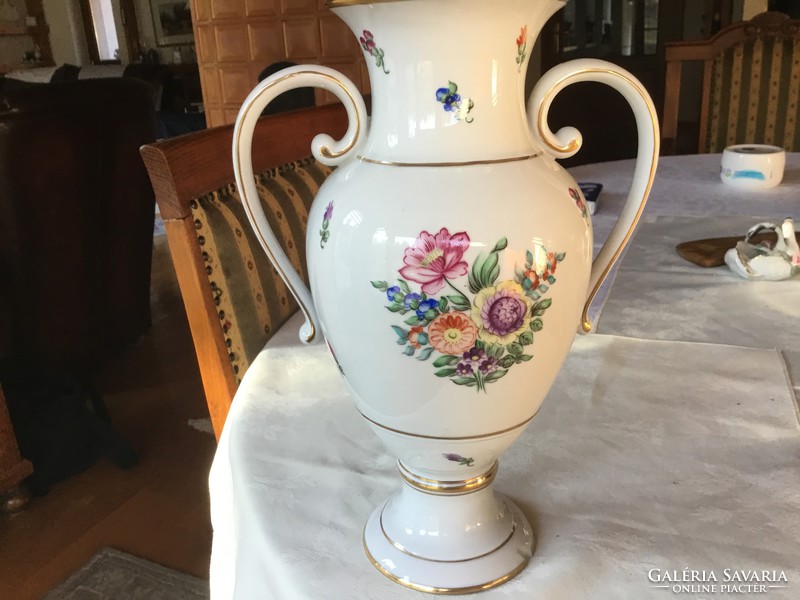 Antique raven house vase with handles, 29 centimeters
