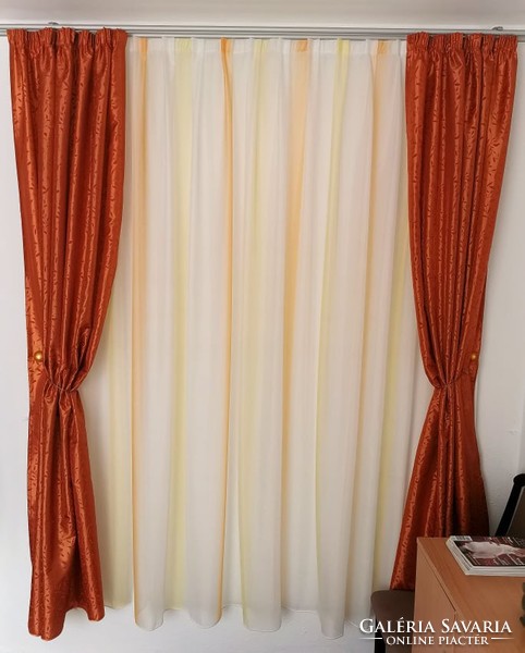 Orange gradient voile taffeta with dimmer ready to sew new