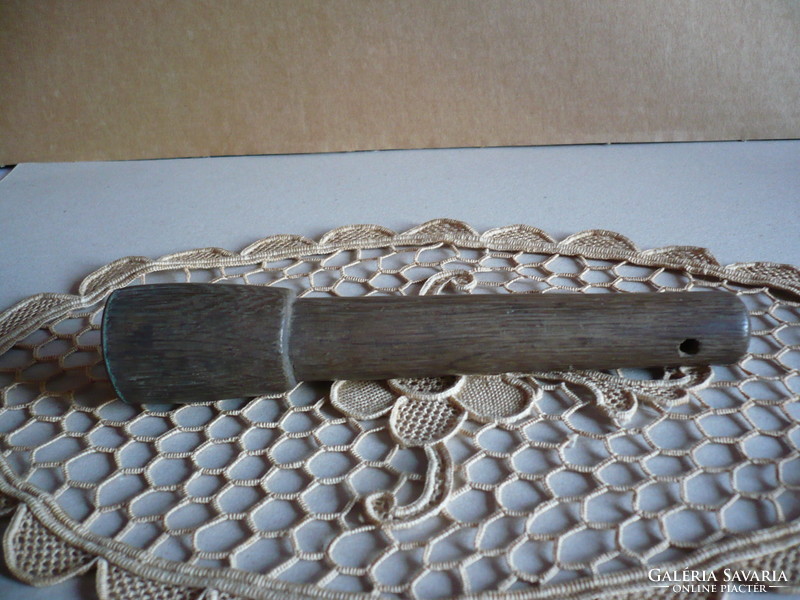 Antique wood spice crusher