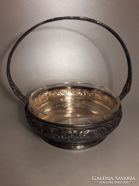 Antique argentor vienna with glass insert tabs serving tableware 1905 vienna