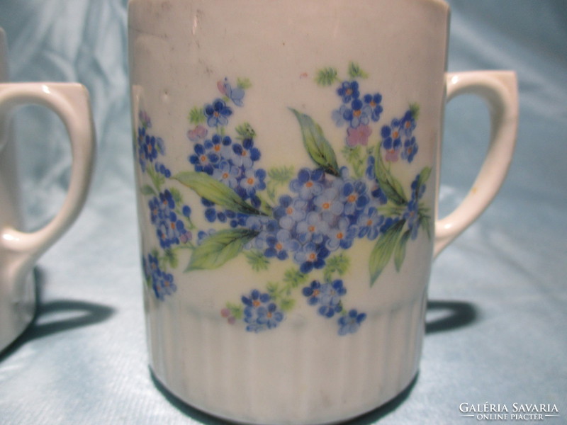 2 pcs zsolnay skirt with forget-me-not mug, cup