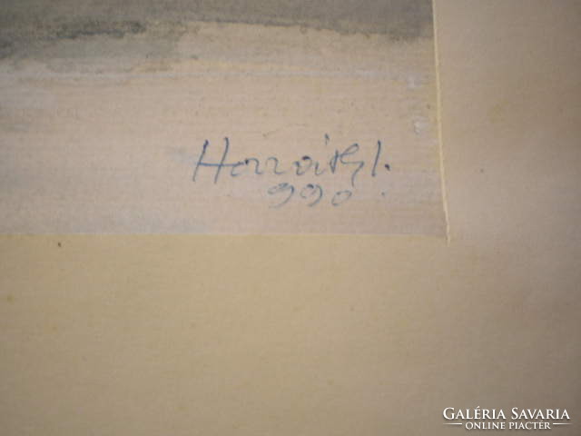 Zuzmarás part " ,aquarell , Horváth 990  jelzéssel  , közép méret , normál  állapot , téli táj  , re