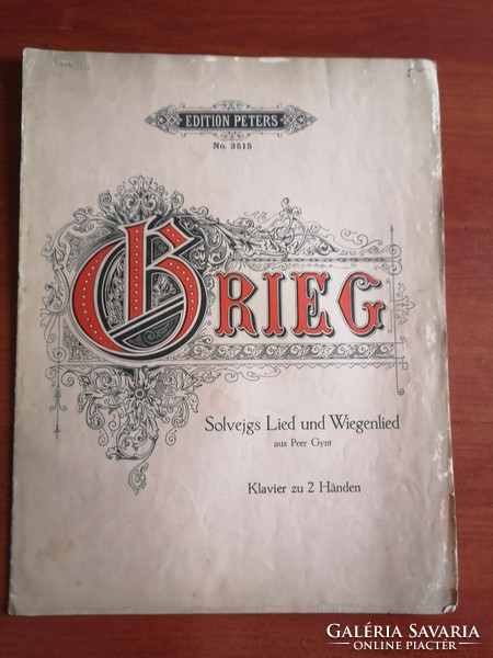 Grieg - Solvejgs Lied und Wiegenlied -A Peer Gynt-ből  Zongorára két kézre