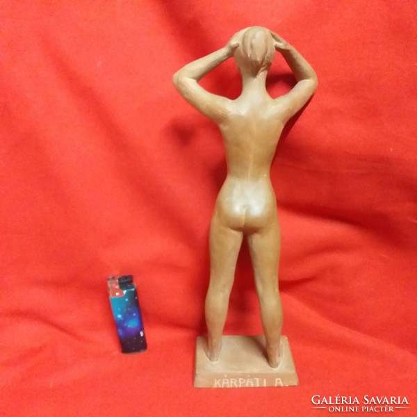 Carpathian a, ceramic female nude sculpture, figurine.28.5 Cm.