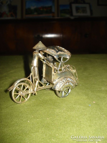 Silver-plated rickshaw