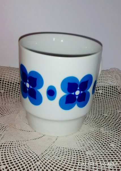 Retro lowland rarer large blue floral mug