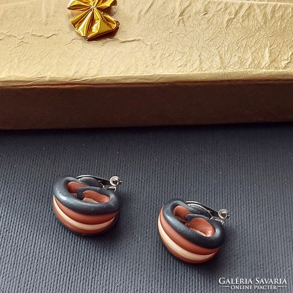 Earrings, ear clip, gorgeous in harmonious colors, flawless, age-appropriate