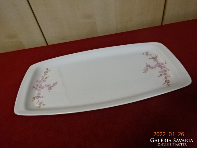 Lowland porcelain meat bowl with pink floral pattern. Size: 36.6 x 19 x 2.5 cm. He has! Jókai.
