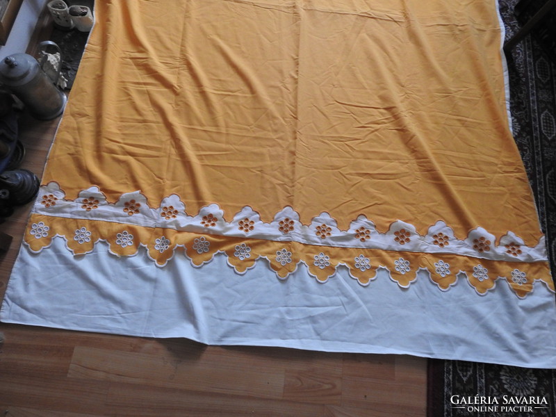Antique Orange Lace Bedding - 2 Duvet Covers