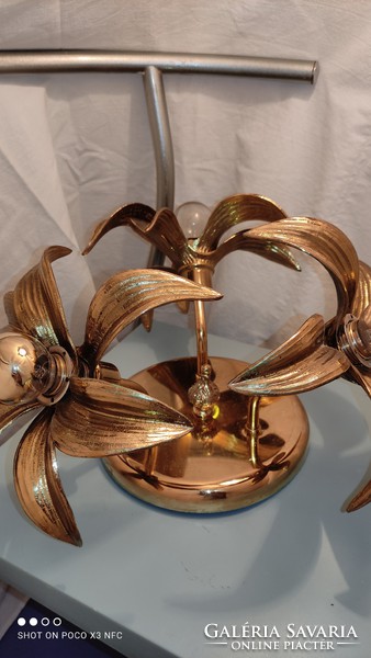 Rare massive branded belgian - willy does design - copper wall ceiling lamp from the 1970s