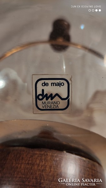 JELZETT eredeti ritka! Muránói lámpa üveg mennyezeti csillár designer Federico De Majo 1970-es évek