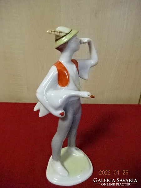 Hollóházi porcelán figura, Ludas Matyi, magassága 17,5 cm. Vanneki! Jókai.