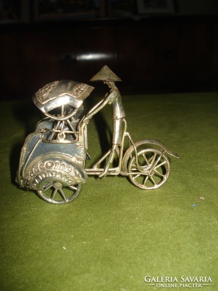 Silver-plated rickshaw