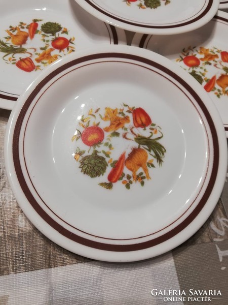 French facial milk glass plate 6 pcs