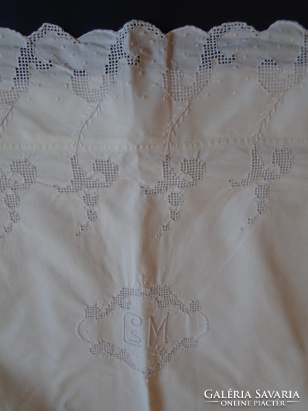 2 pcs. Antique. Toledo csm monogrammed pillowcases.