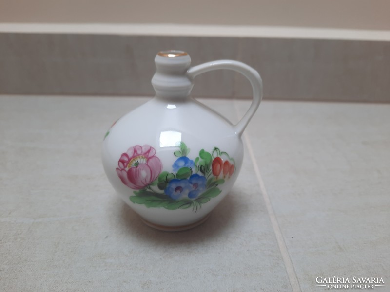 Porcelain jar with bottle with Herend floral pattern, water bottle