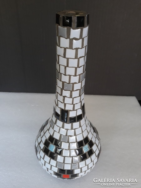 Különleges mozaikos váza a '60-70-es évekből