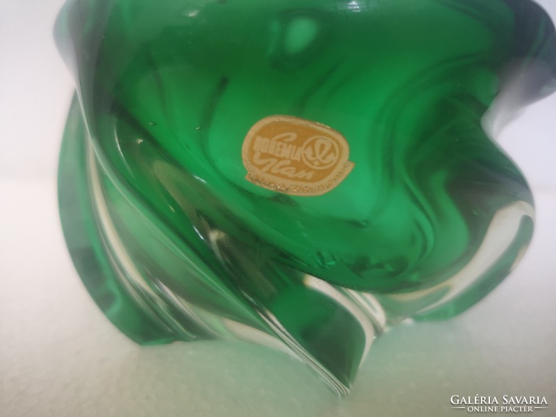Retro midcentury vintage czech glass vase