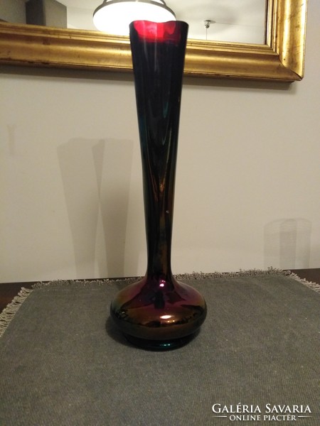 Irizáló mázas - üveg váza