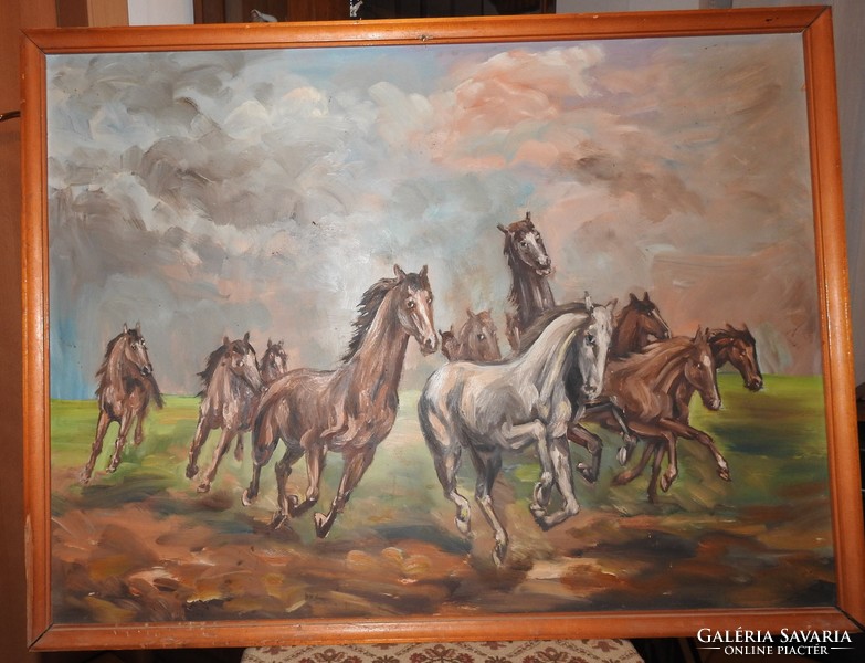 Galloping horses - large painting