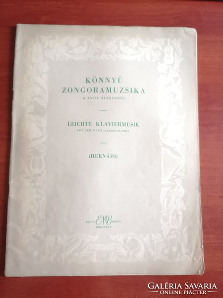 Hernádi ed. : Light Piano Music from the 18th Century 1951 Edition