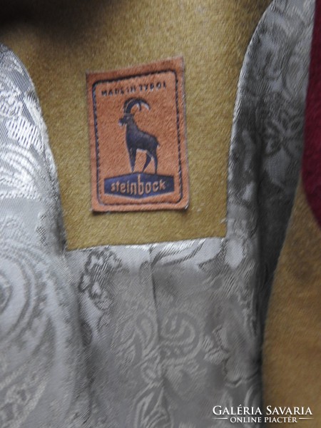 STEINBOCK sz 40 Tyrol Loden Wool Jacket Trachten Metal - Tiroli férfi gyapjú vadász kabát