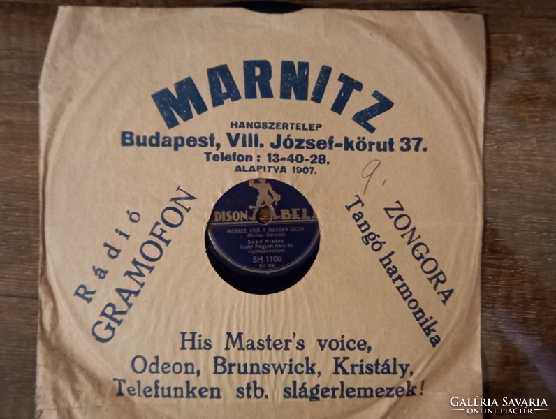 Sebő Miklós sellak gramofon lemez.