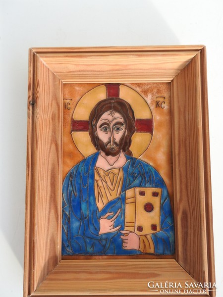Czóbel marianna jesus christ - compartment enamel - fire enamel image