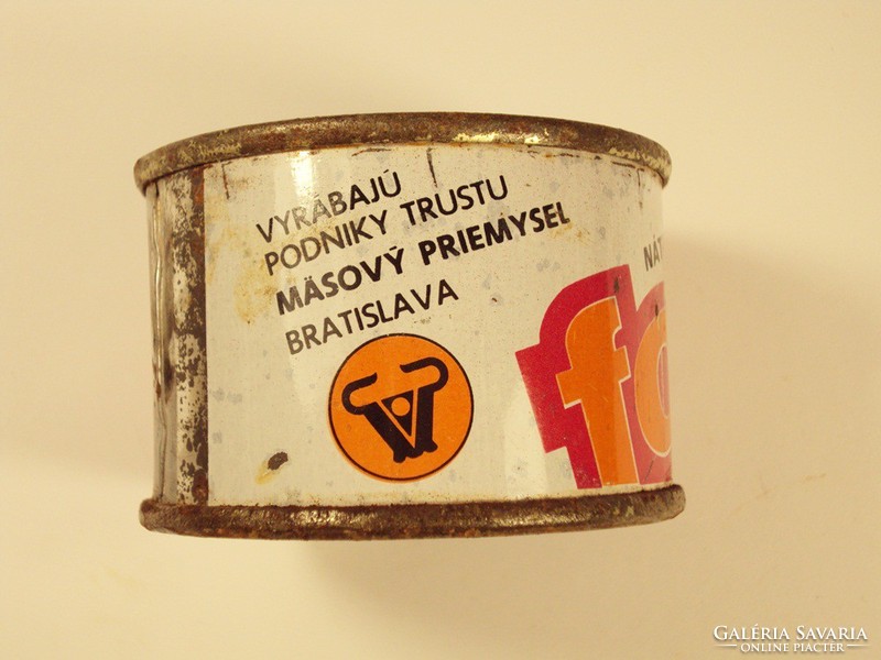 Retro konzerv doboz konzervdoboz - Nátierka forte - csehszlovák - 1989-es évből