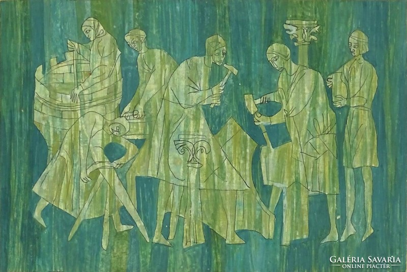 1H282 XX. századi magyar művész (~1960) : Mesterségek